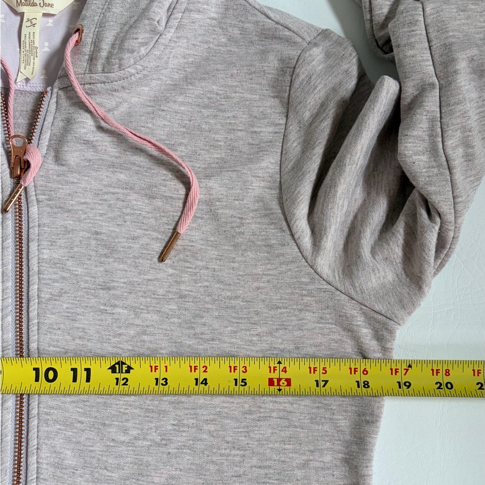 Matilda Jane Women’s Jacket Lookin Good Hoodie Ruffle Peplum Terry Zip Up size S - Picture 11 of 13